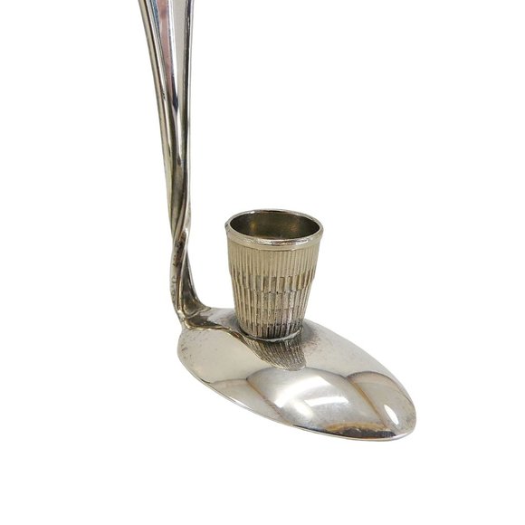 Small Spoon Thimble Candlestick Candle Holder Oneida - Picture 5 of 7